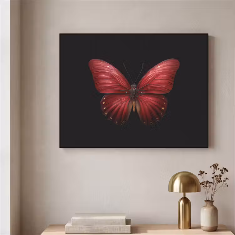 Art Frame - Vlinder - Rood - Minimalistisch — 5