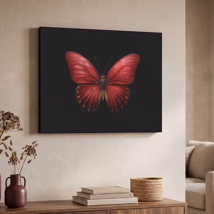 Art Frame - Vlinder - Rood - Minimalistisch — 7