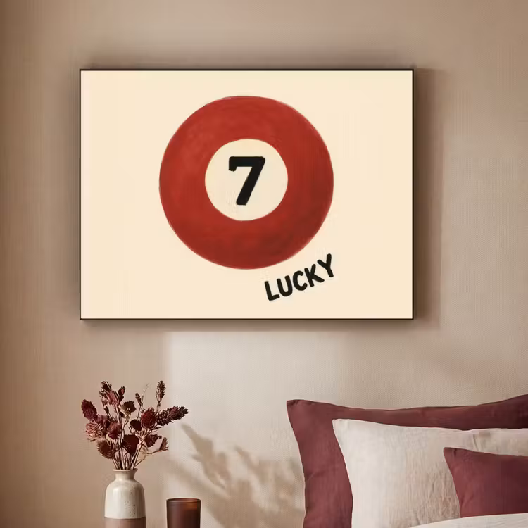 Art Frame - Cirkel - Zeven - Lucky - Rood — 3