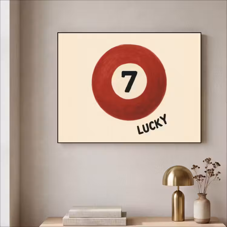Art Frame - Cirkel - Zeven - Lucky - Rood — 5