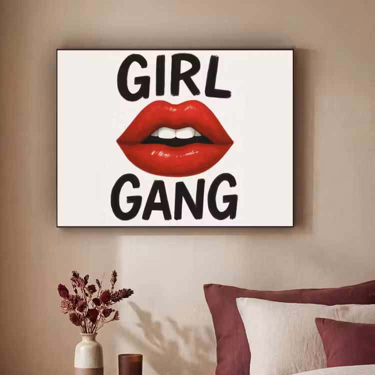 Art Frame - Lip - Girl - Rood - Letters — 3