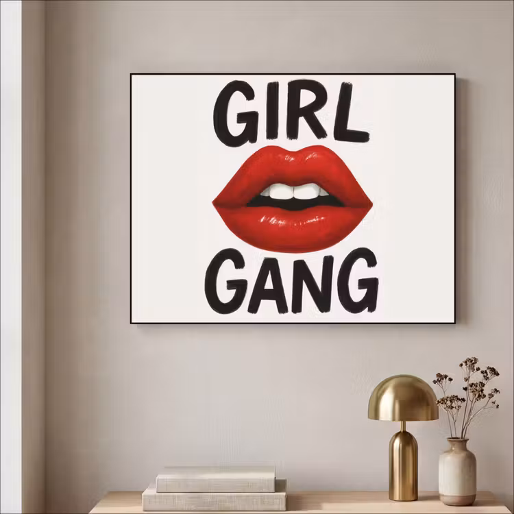 Art Frame - Lip - Girl - Rood - Letters — 5