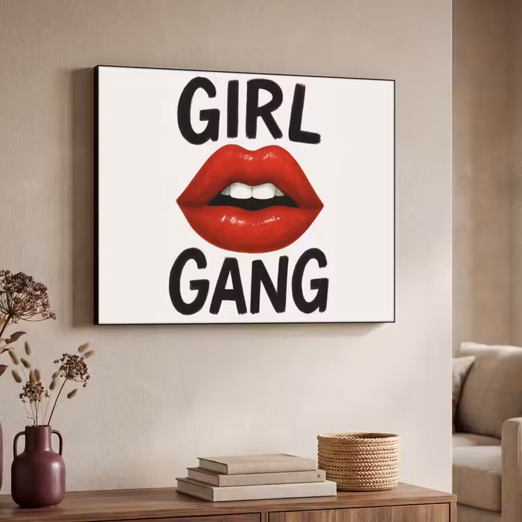 Art Frame - Lip - Girl - Rood - Letters — 7