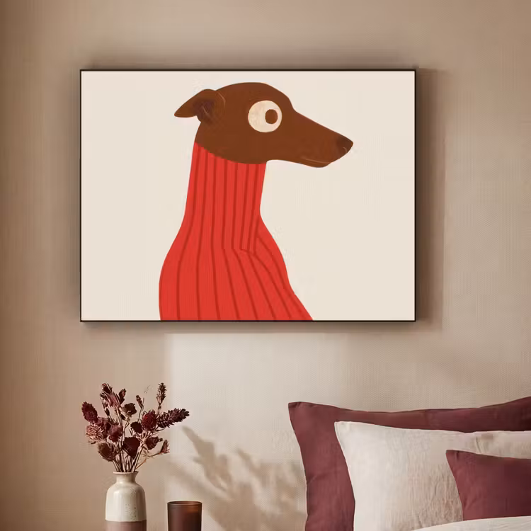 Art Frame - Silhouet - Hond - Trui - Rood — 3