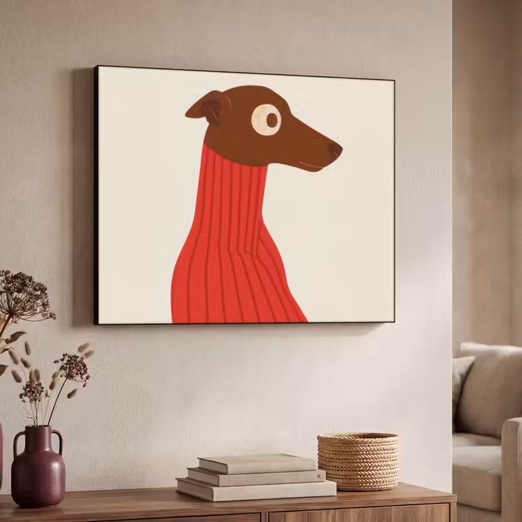 Art Frame - Silhouet - Hond - Trui - Rood — 7