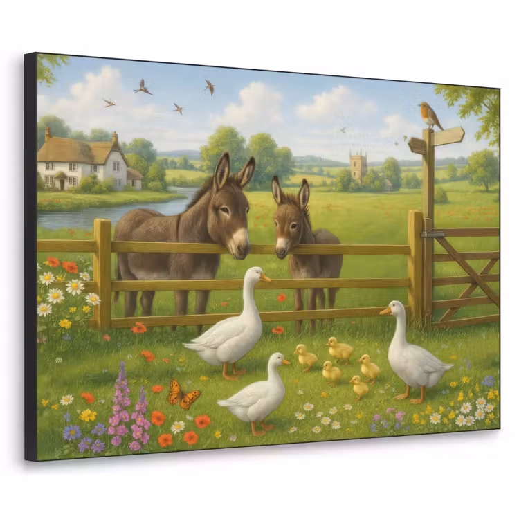 Art Frame - Ezels - Ganzen - Kleurrijk — 1