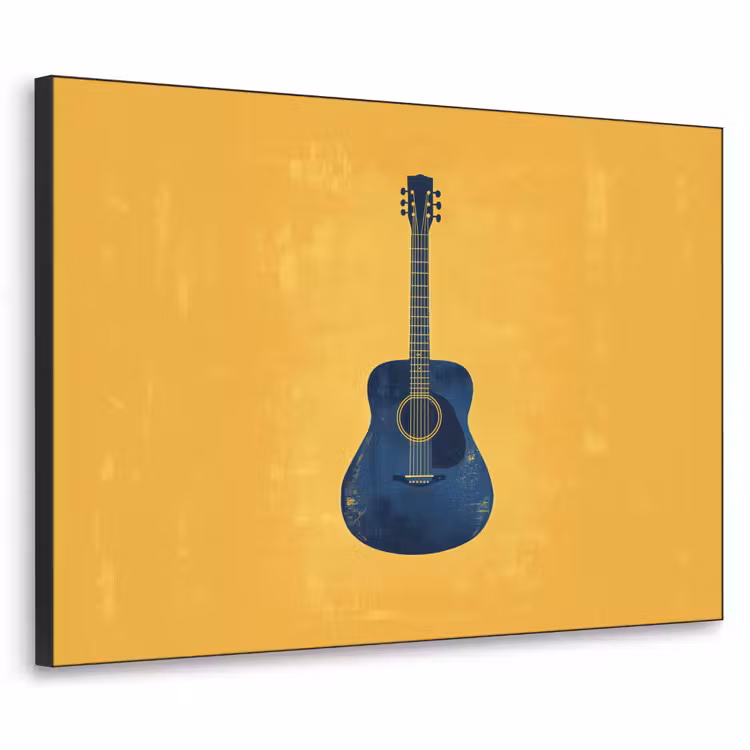 Art Frame - Gitaar - Akoestisch - Geel - Minimalistisch — 1