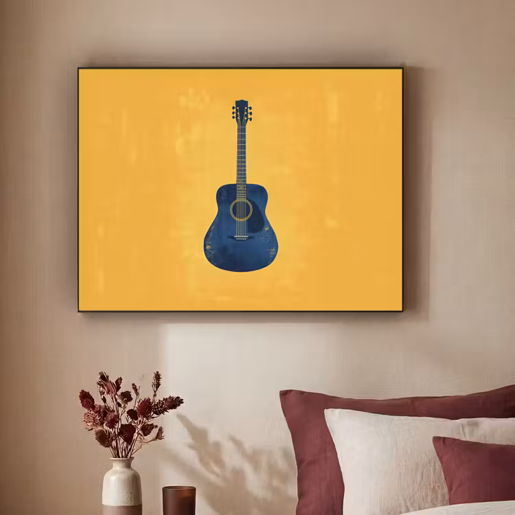 Art Frame - Gitaar - Akoestisch - Geel - Minimalistisch — 3