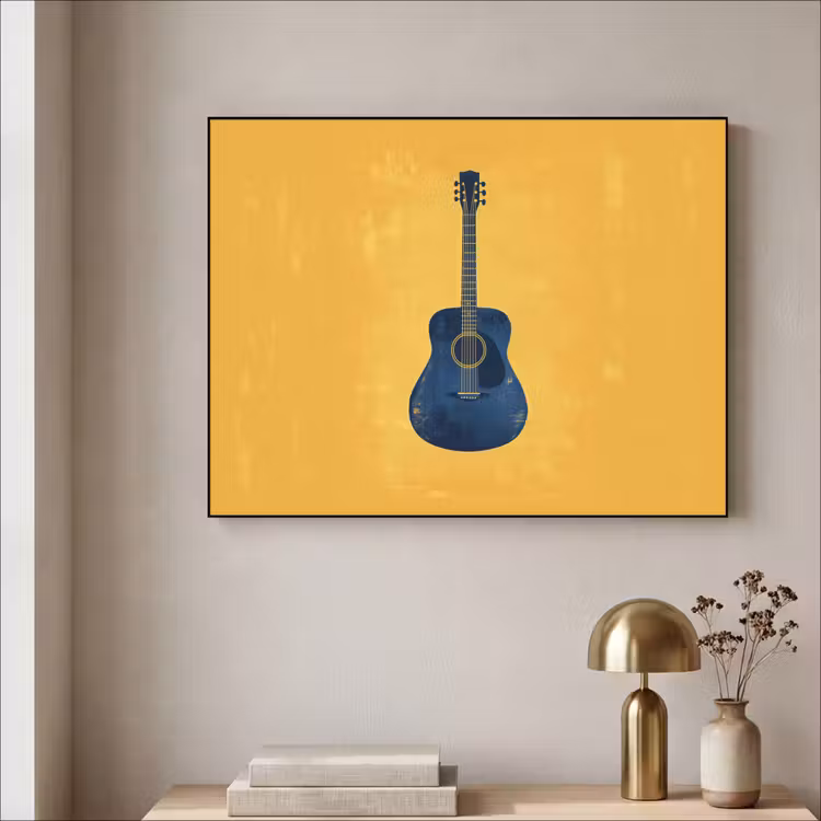 Art Frame - Gitaar - Akoestisch - Geel - Minimalistisch — 5