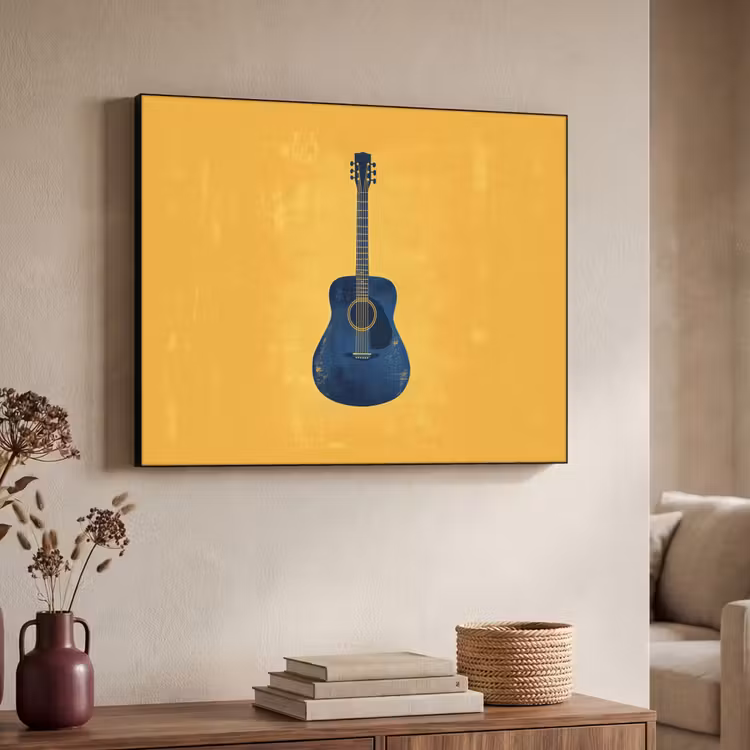 Art Frame - Gitaar - Akoestisch - Geel - Minimalistisch — 7