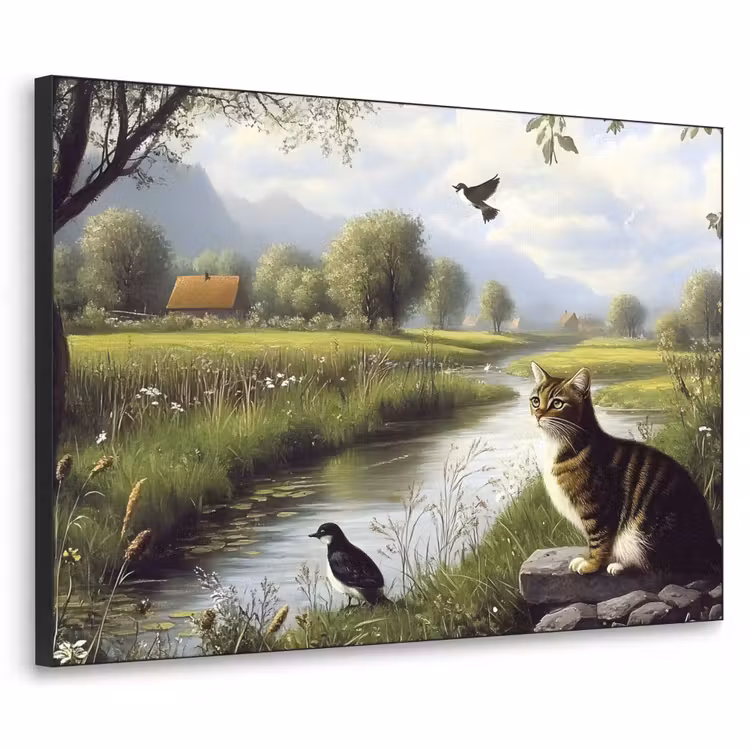 Art Frame - Kat - Beekje - Weide — 1