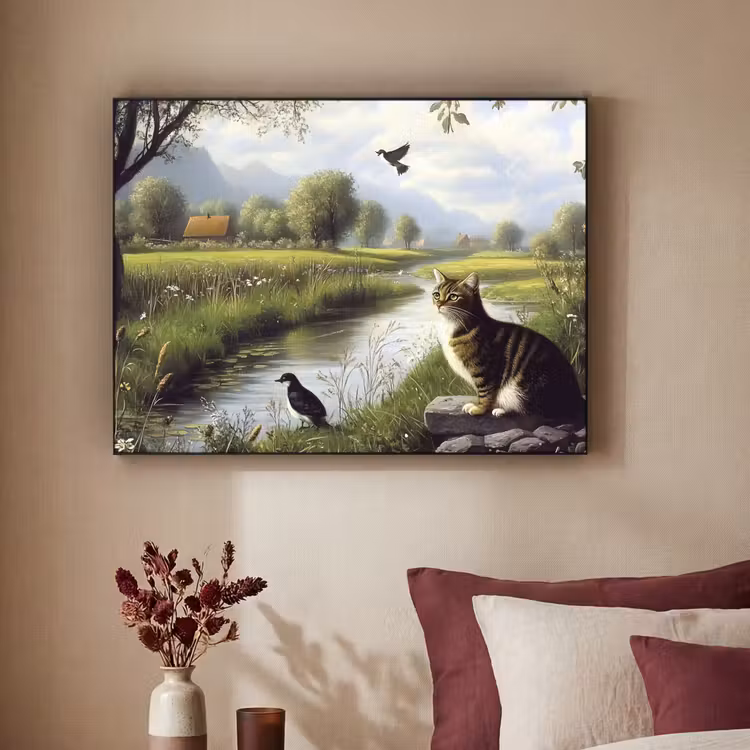 Art Frame - Kat - Beekje - Weide — 3