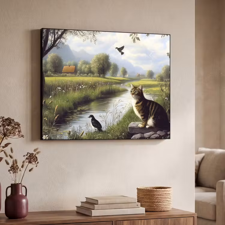 Art Frame - Kat - Beekje - Weide — 7