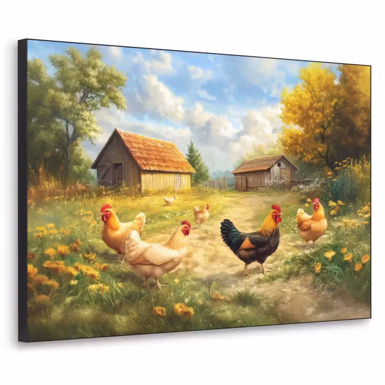 Art Frame - Kippen - Landelijke rust - Natuur — 1