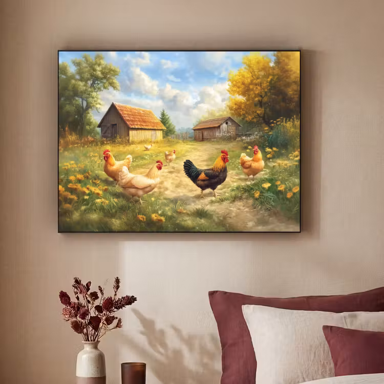 Art Frame - Kippen - Landelijke rust - Natuur — 3