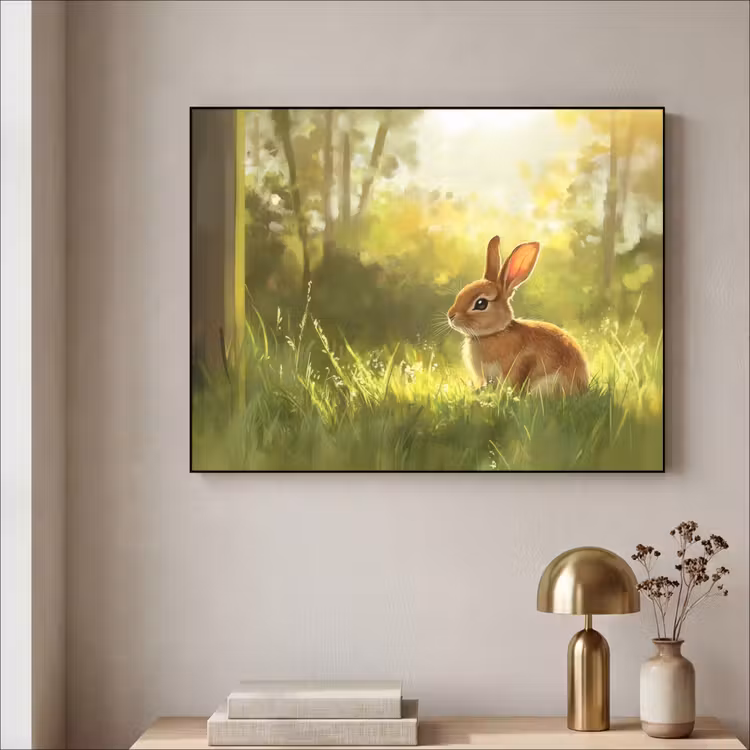 Art Frame - Konijn - Zonlicht - Bos — 5