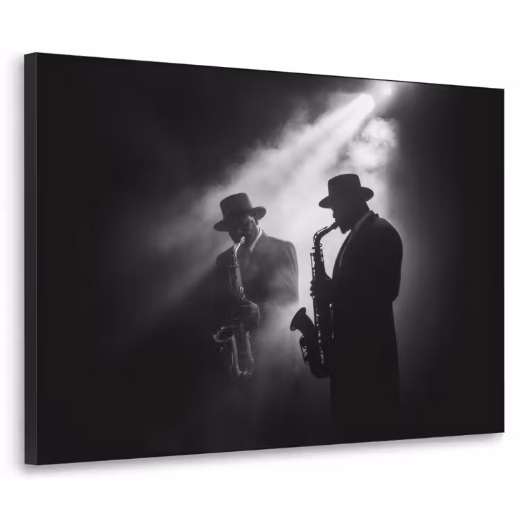 Art Frame - Saxofonisten - Hoeden - Rook - Licht — 1