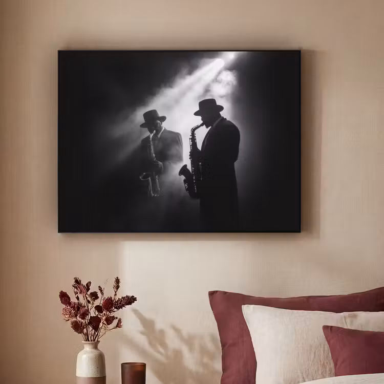 Art Frame - Saxofonisten - Hoeden - Rook - Licht — 3