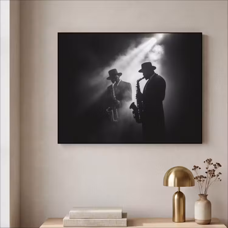 Art Frame - Saxofonisten - Hoeden - Rook - Licht — 5