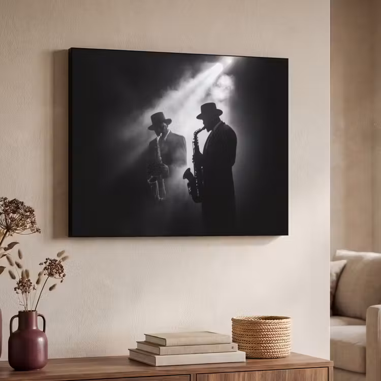 Art Frame - Saxofonisten - Hoeden - Rook - Licht — 7