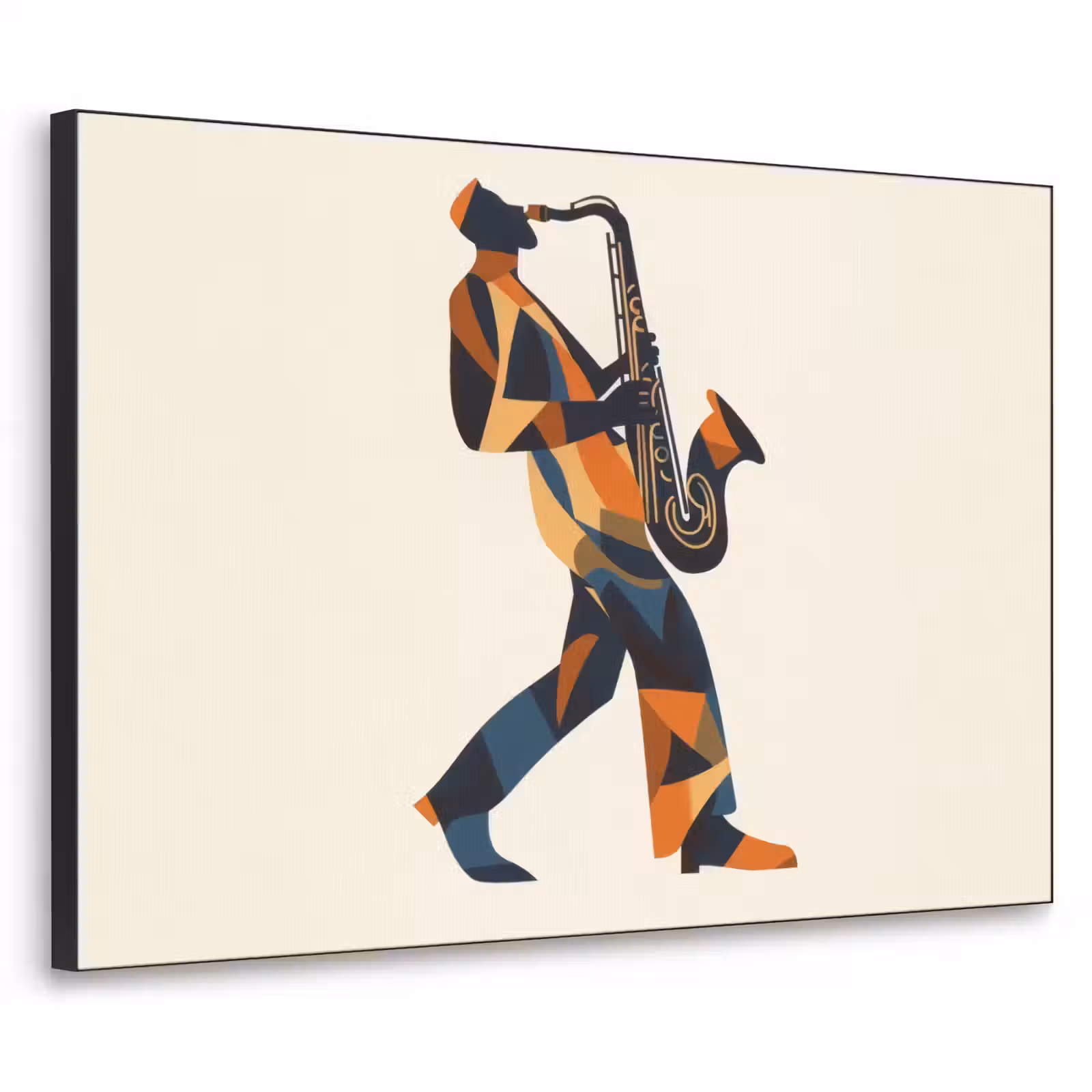Art Frame - Saxofoon - Abstract - Persoon - Blauw — 1