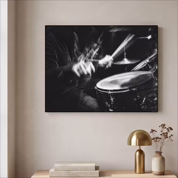 Art Frame - Drummer - Zwart - Drumstel — 5