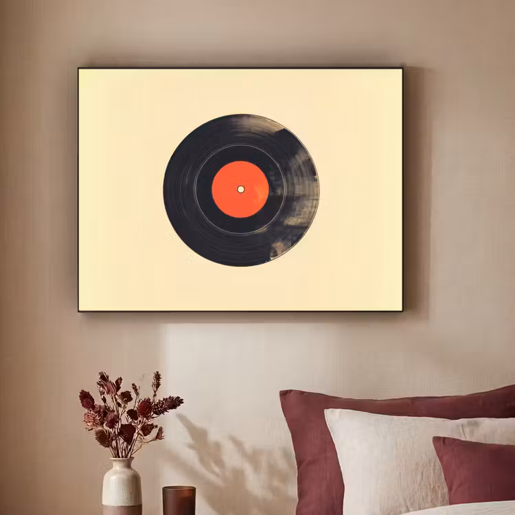 Art Frame - Illustratie - Vinylplaat - Beige - Vintage — 3
