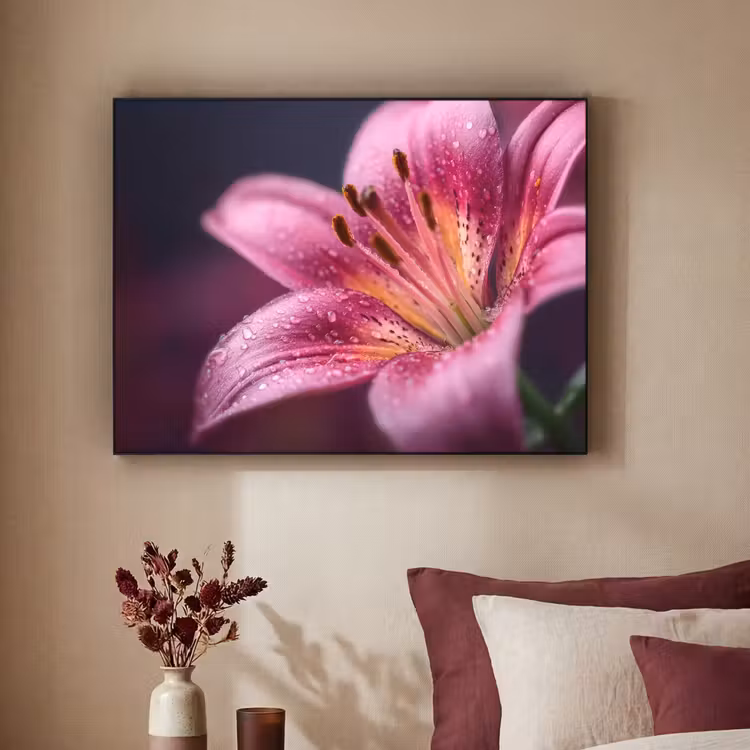 Art Frame - Roze - lelie - Dauwdruppels — 3
