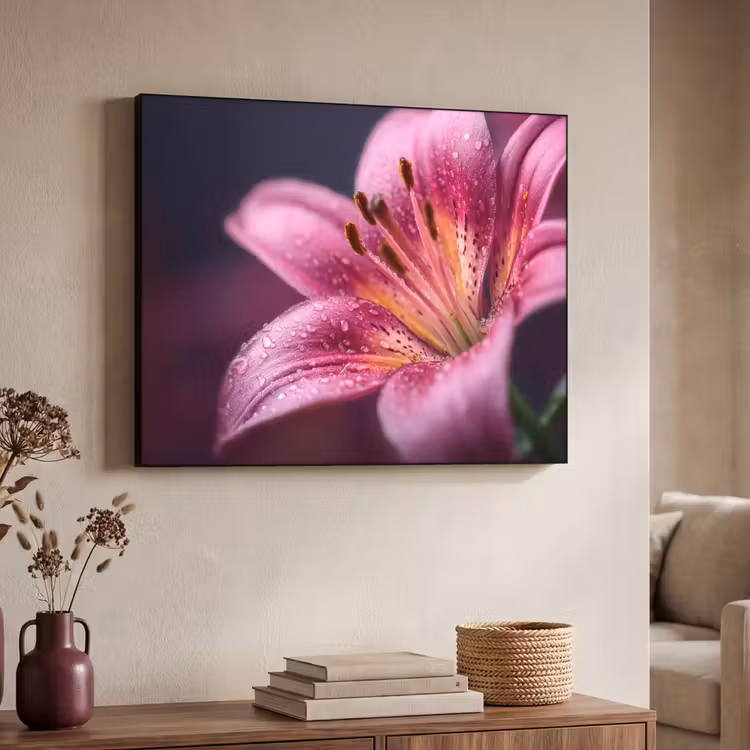 Art Frame - Roze - lelie - Dauwdruppels — 7