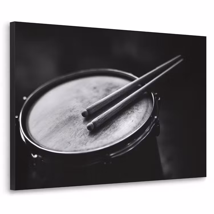 Art Frame - Trommel - Close-up - Drumstokken - Zwart — 1