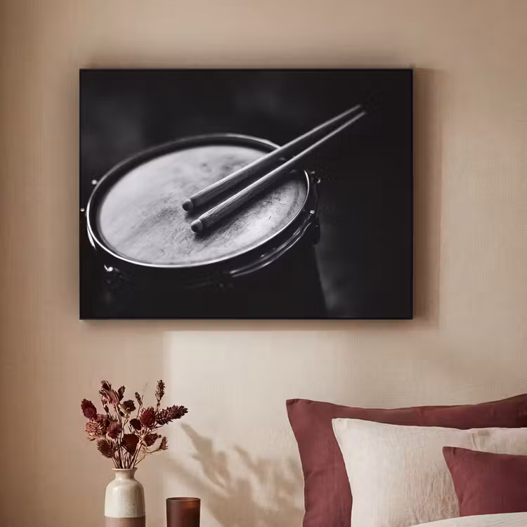 Art Frame - Trommel - Close-up - Drumstokken - Zwart — 3