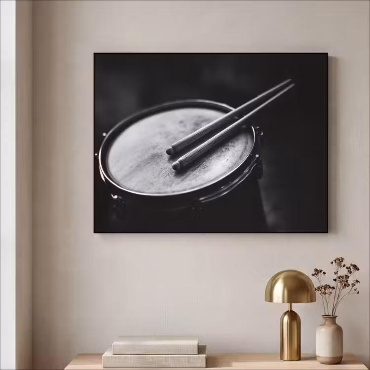 Art Frame - Trommel - Close-up - Drumstokken - Zwart — 5