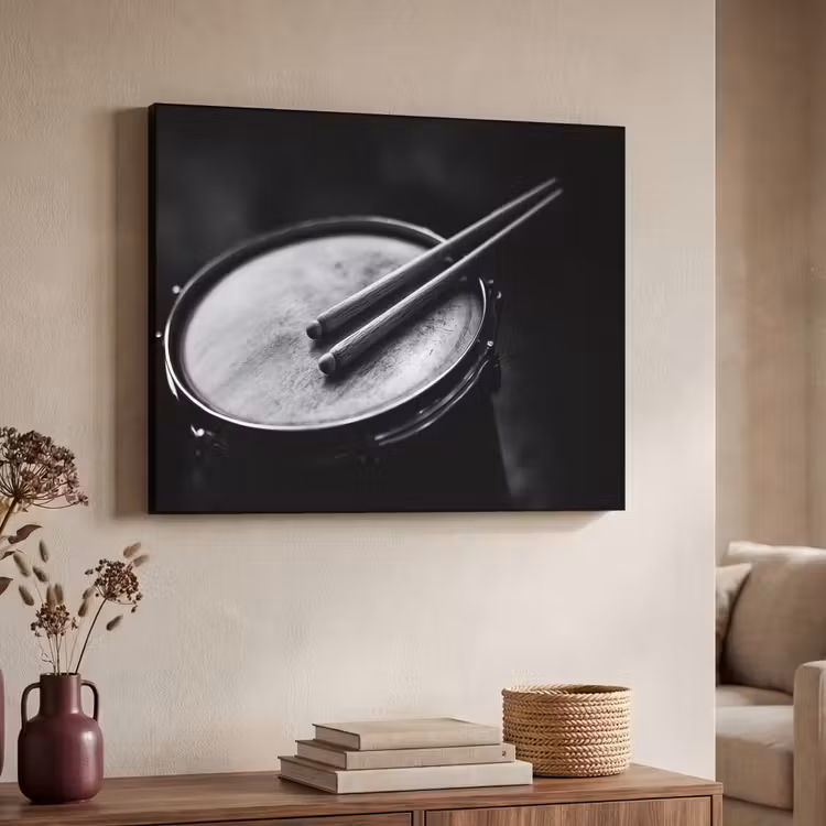 Art Frame - Trommel - Close-up - Drumstokken - Zwart — 7