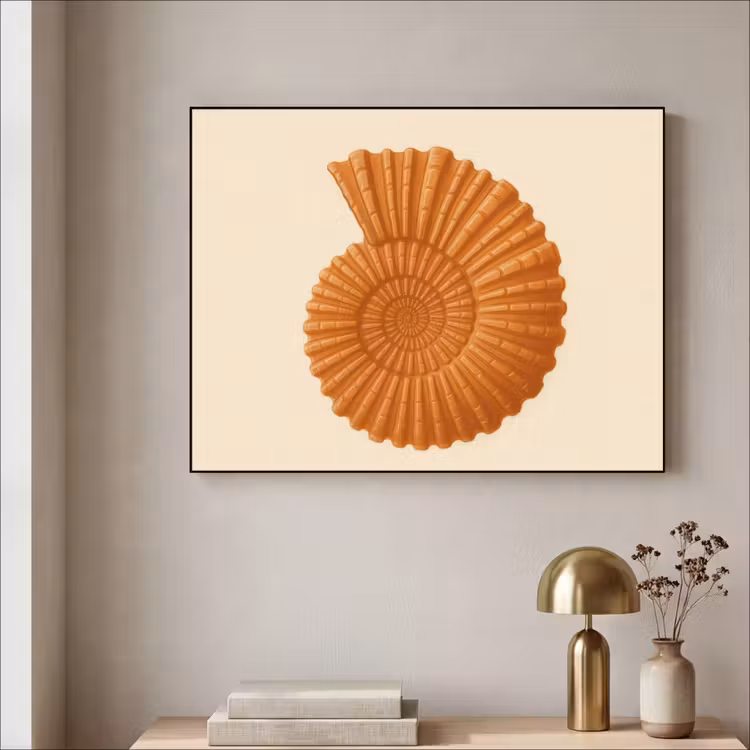 Art Frame - Schelp - Oranje - Ribbels — 5