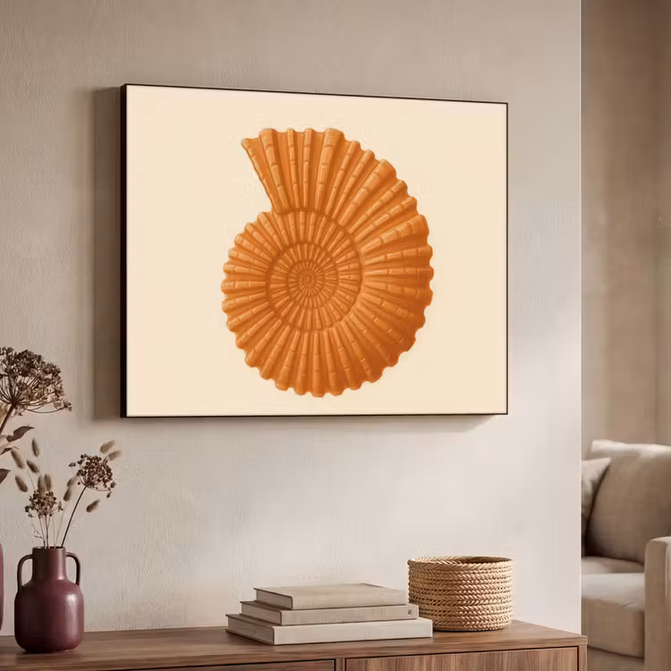 Art Frame - Schelp - Oranje - Ribbels — 7
