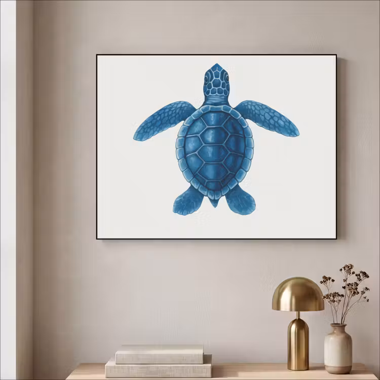 Art Frame - Schildpad - Blauw - Schild — 5
