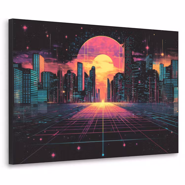 Art Frame - Stad - Gebouwen - Zon - Geel — 1
