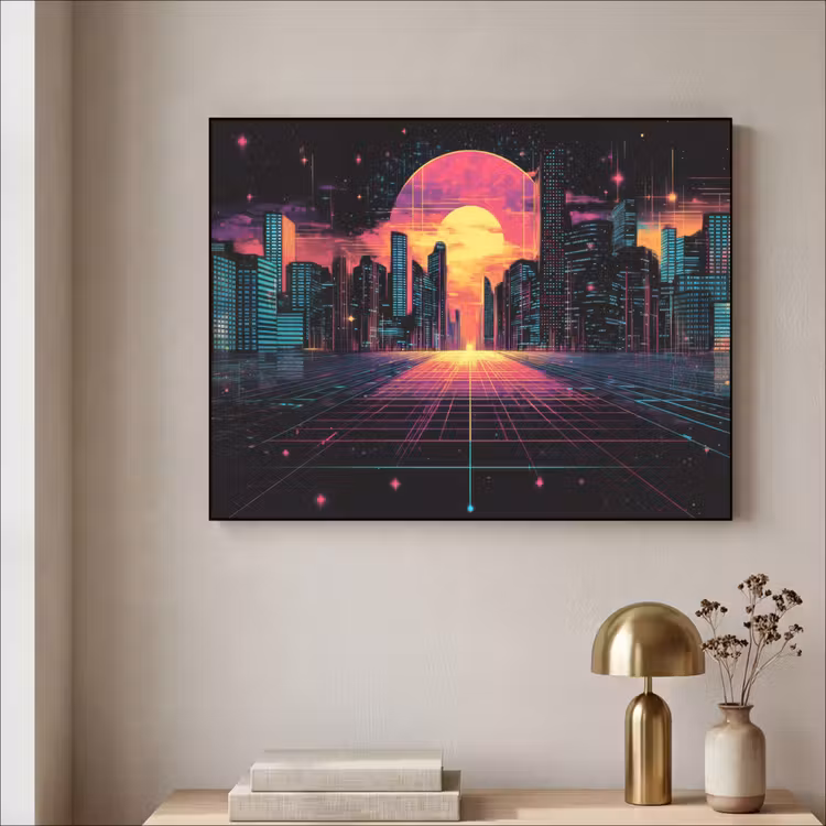Art Frame - Stad - Gebouwen - Zon - Geel — 5