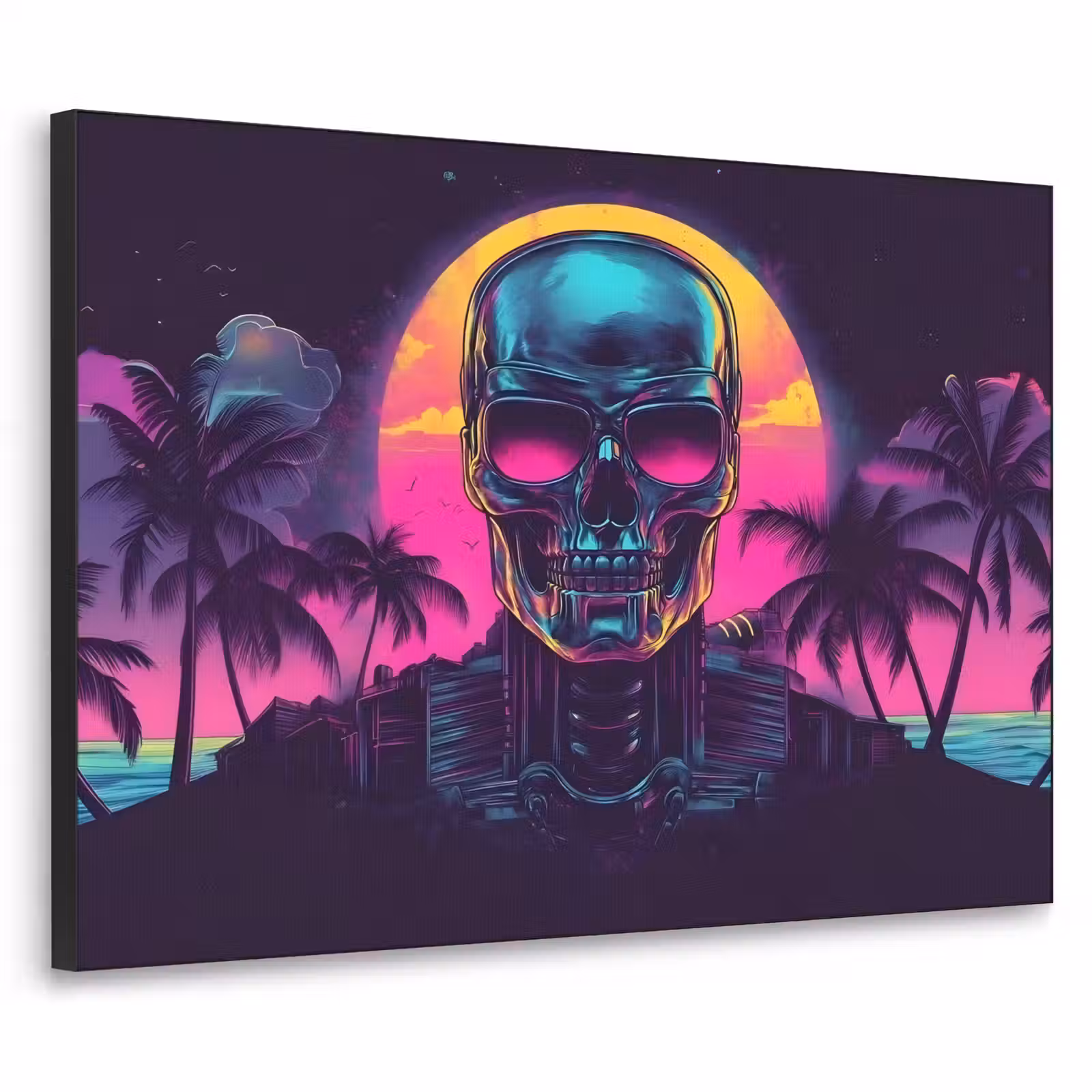 Art Frame - Palmbomen - Hoofd - Metallic - Zonsondergang — 1