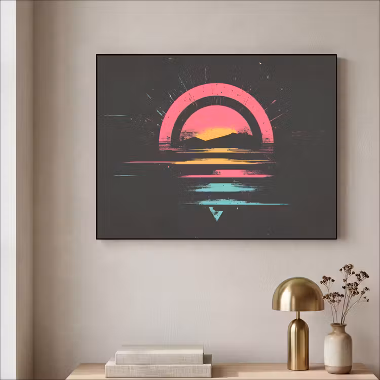 Art Frame - Cirkel - Abstract - Roze — 5