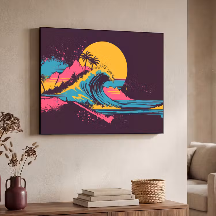 Art Frame - Golf - Kleurrijk - Zon - Palmbomen — 7