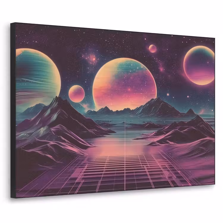 Art Frame - Landschap - Planeten - Horizon - Paars — 1