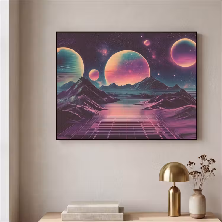 Art Frame - Landschap - Planeten - Horizon - Paars — 5