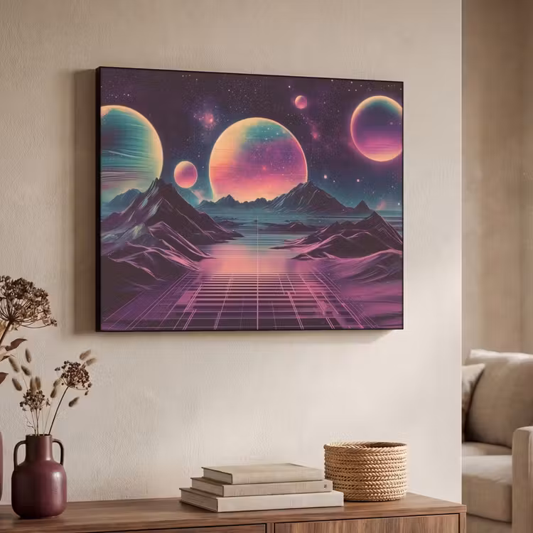 Art Frame - Landschap - Planeten - Horizon - Paars — 7