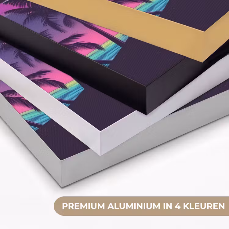 Art Frame - Palmbomen - Hoofd - Metallic - Zonsondergang — 2