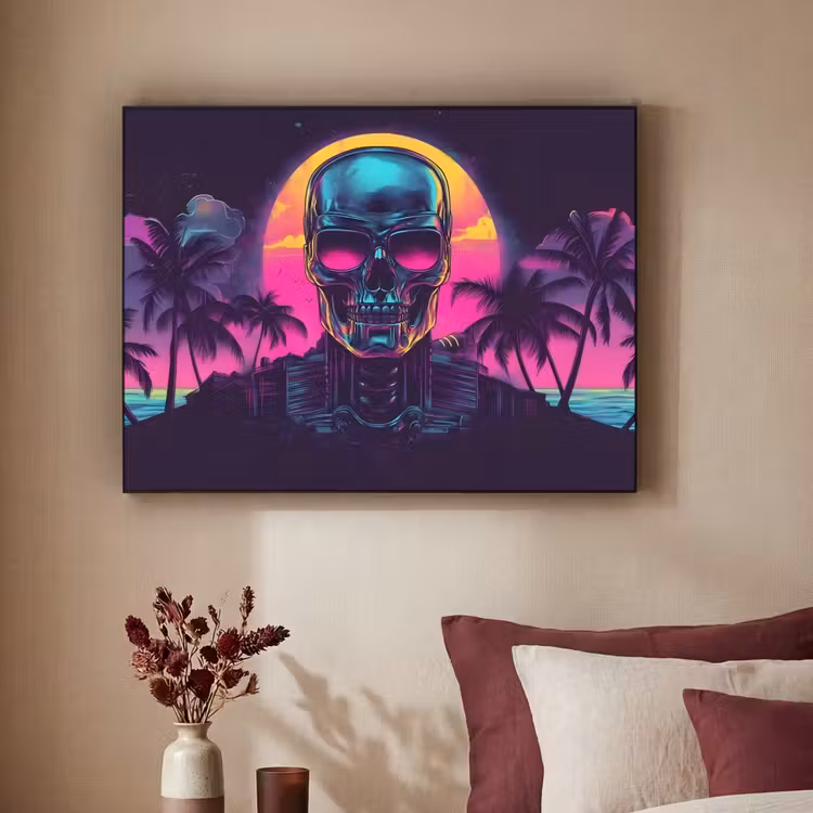 Art Frame - Palmbomen - Hoofd - Metallic - Zonsondergang — 3
