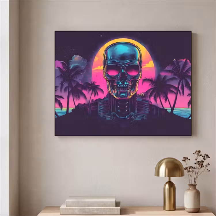 Art Frame - Palmbomen - Hoofd - Metallic - Zonsondergang — 5