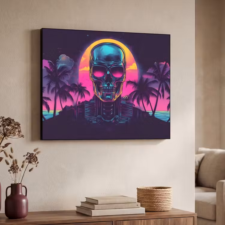 Art Frame - Palmbomen - Hoofd - Metallic - Zonsondergang — 7