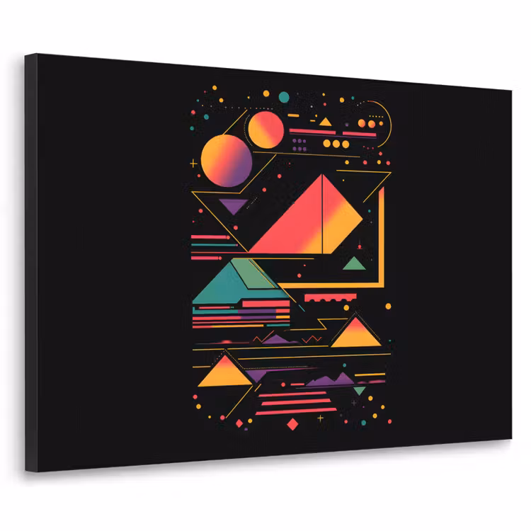 Art Frame - Piramides - Cirkels - Neonkleuren - Geometrisch — 1