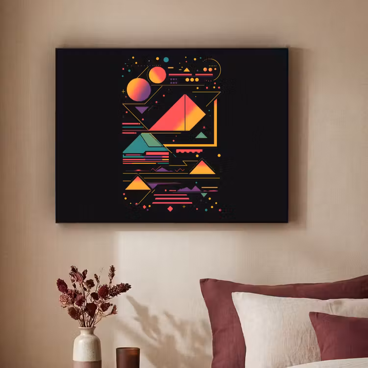 Art Frame - Piramides - Cirkels - Neonkleuren - Geometrisch — 3